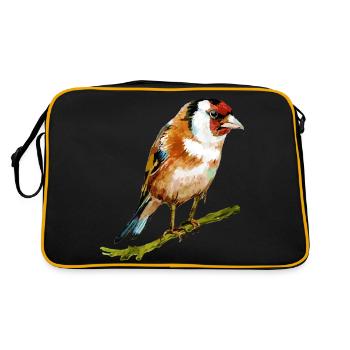 Oiseau coloré - Sac Retro - noir/or - Dos