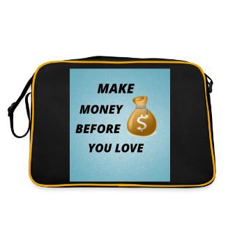 MAKE MONEY - Sac Retro - noir/or - Dos