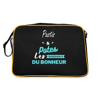 potes les ingrédients du bonheur Pastis - Sac Retro - noir/or - Dos