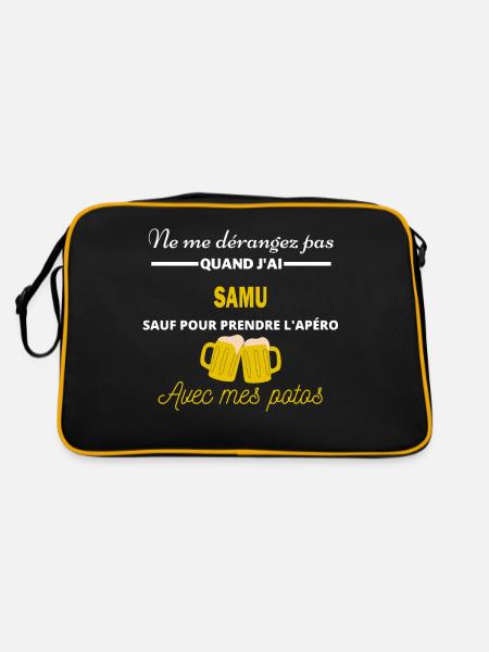Ne me dérangez pas QUAND J'ai l'apéro samu - Sac Retro - noir/or - Dos