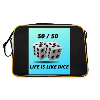 life is like dice - Sac Retro - noir/or - Dos