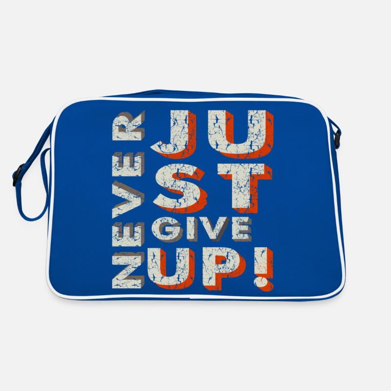 Never Give Up Retro Tasche