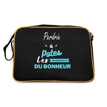potes les ingrédients du bonheur Perdrix - Sac Retro - noir/or - Dos