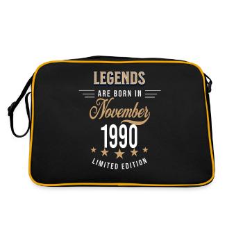 Les légendes sont nées en novembre 1990 - Sac Retro - noir/or - Dos