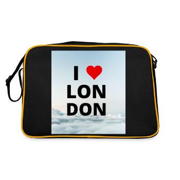 I LOVE LONDON - Sac Retro - noir/or - Dos