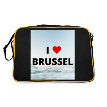 I LOVE BRUSSEL - Sac Retro - noir/or - Dos