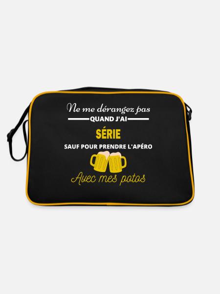 Ne me dérangez pas QUAND J'ai l'apéro série - Sac Retro - noir/or - Dos