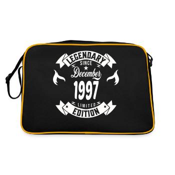 Legendär seit Dezember 1997 - Retro Tasche - Schwarz/Gold - Hinten