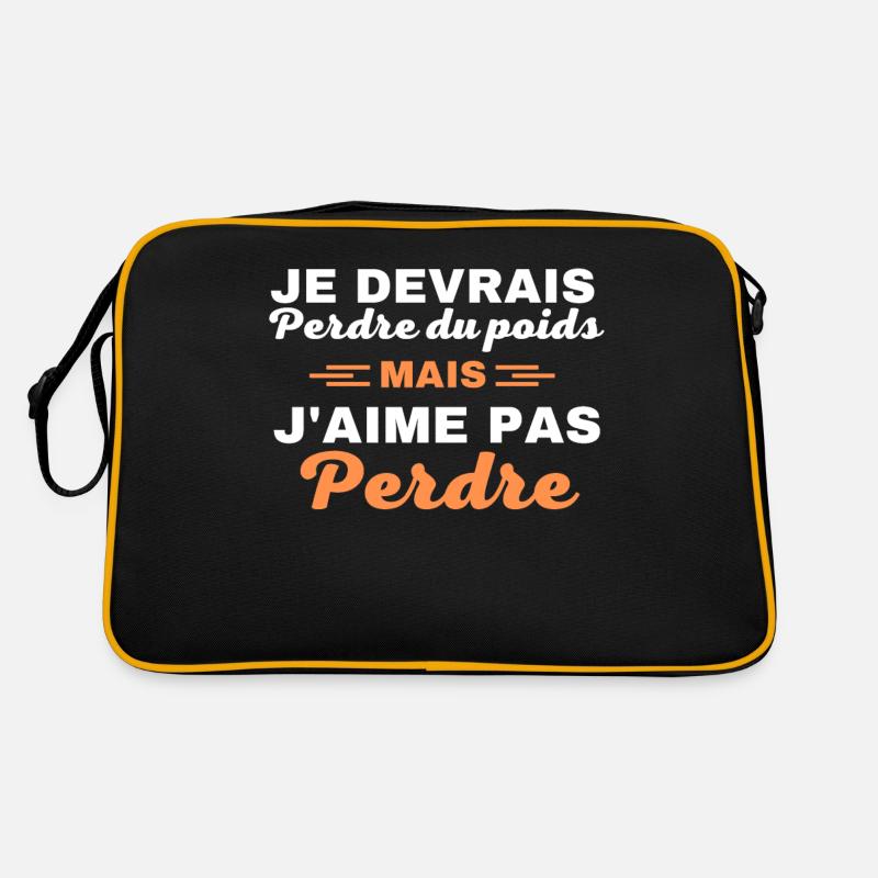 Je devrais perdre du poids, mais j'aime pas perdre Sac Retro