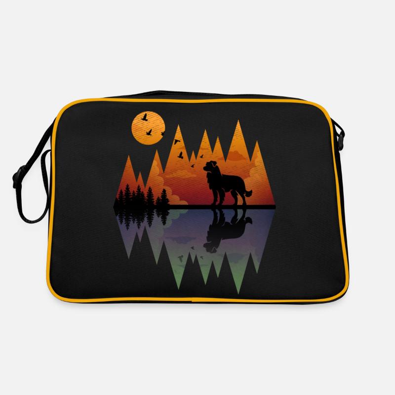 Mountain Australian Shepherd Retro Bag