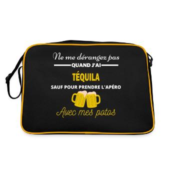 Ne me dérangez pas QUAND J'ai l'apéro téquila - Sac Retro - noir/or - Dos