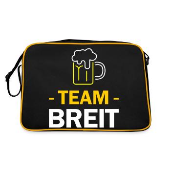 Team Breit - Retro Tasche - Schwarz/Gold - Hinten