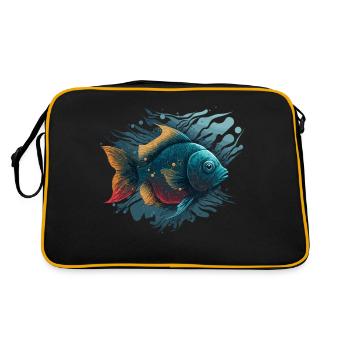 Illustration de poissons - Sac Retro - noir/or - Dos