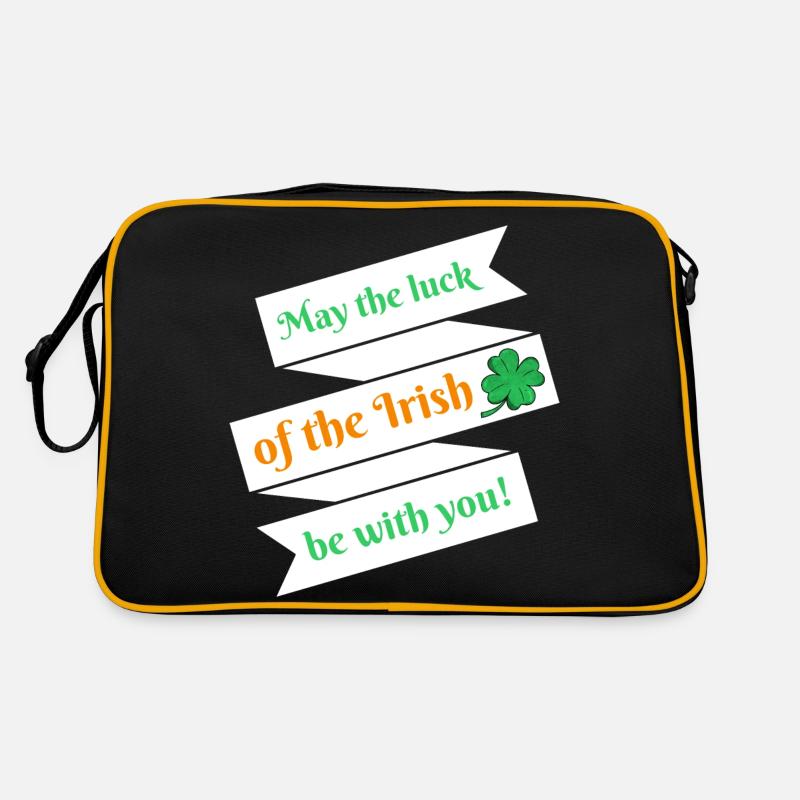 Fête de la Saint-Patrick Dire le bonheur Clover Cadeau Sac Retro