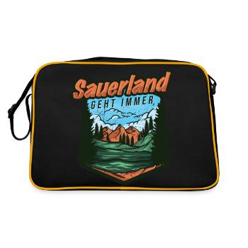 Sauerland always goes Sauerland holiday NRW - Retro Bag - black/gold - Back