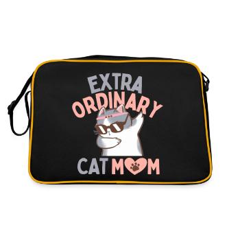 MAMAN CHAT EXTRA ORDINAIRE - Sac Retro - noir/or - Dos