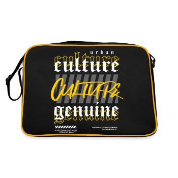 Culture Streetwear - Retro Tasche - Schwarz/Gold - Hinten