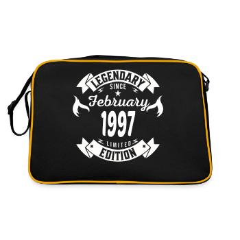 Legendär seit Februar 1997 - Retro Tasche - Schwarz/Gold - Hinten