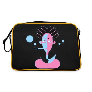 The Man with the Pipe - Retro Bag - black/gold - Back