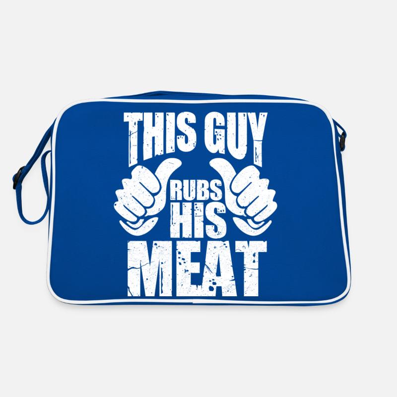 This Guy Rubs His Meat Pitmaster Grill Chef Retro Tasche
