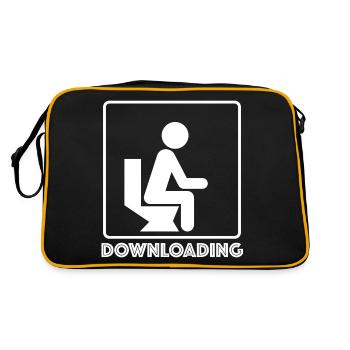 Downloading | Streaming, Computer Science, Gamer - Retro Bag - black/gold - Back