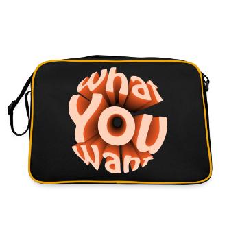 What you want in 3D sphere - Retro Bag - black/gold - Back