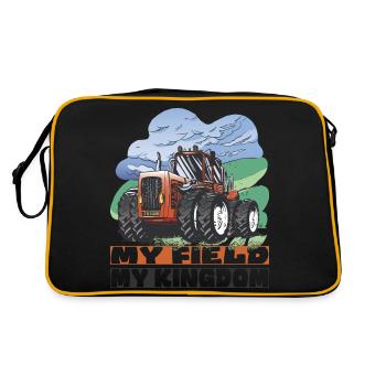 Mein Feld, mein Reich - Retro Tasche - Schwarz/Gold - Hinten