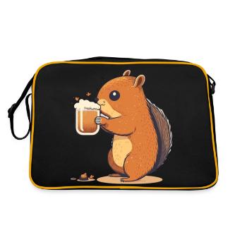 Écureuil doux à la bière - Sac Retro - noir/or - Dos