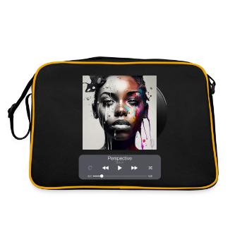 Perspective, Album cover, Art of music, AI shirts - Retro Bag - black/gold - Back