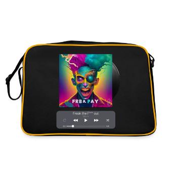Freak, Album cover, Art of music, AI shirts - Retro Bag - black/gold - Back