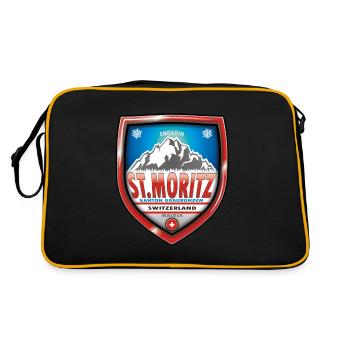 St. Moritz Switzerland - Retro Bag - black/gold - Back