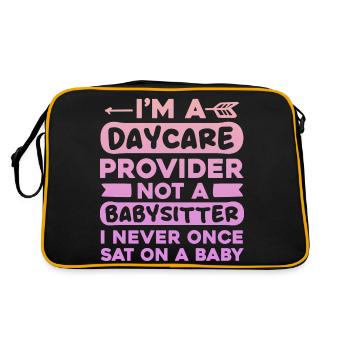 Je suis un fournisseur de services de garde et non une gardienne d’enfants - Garderie - Sac Retro - noir/or - Dos