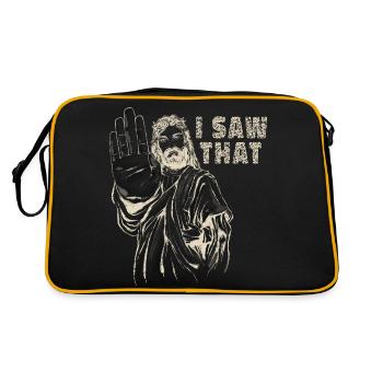 Jesus Meme I saw that sarcasm - Retro Bag - black/gold - Back