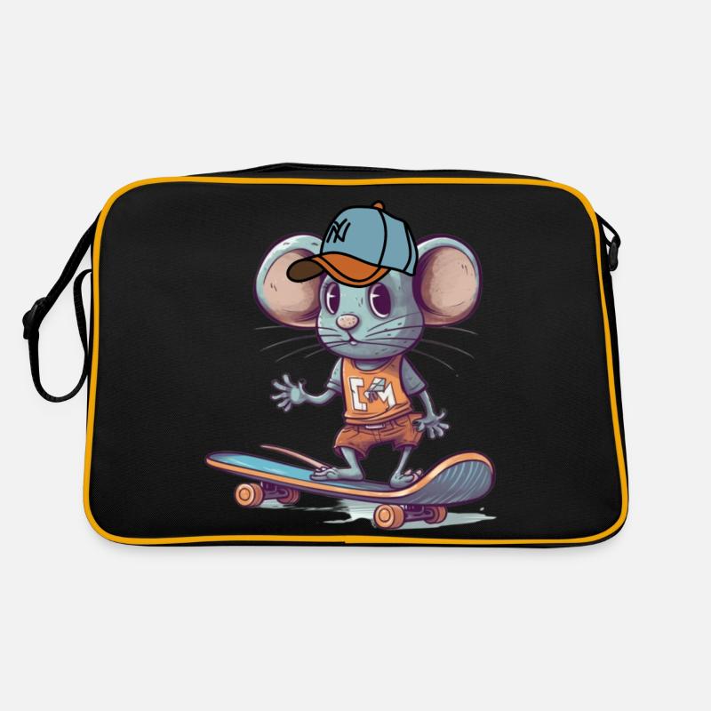 Skateboard Mouse Skateboarder Rodent Cool sk8 Retro Bag
