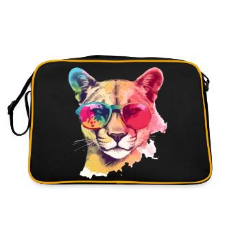 El malinus the cougar - Retro Bag - black/gold - Back