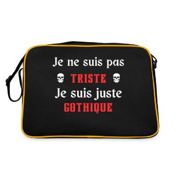 Je ne suis pas triste je suis juste gothique - Sac Retro - noir/or - Dos