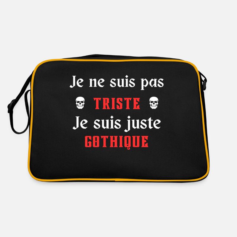Je ne suis pas triste je suis juste gothique Sac Retro