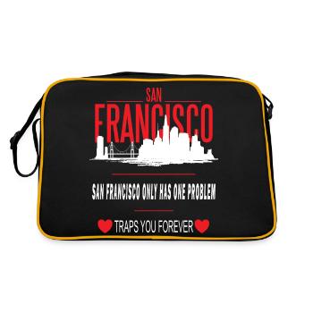 SAN FRANCISCO - Sac Retro - noir/or - Dos