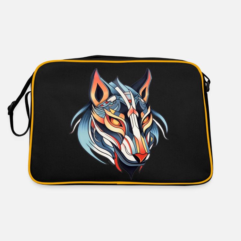 Wolf Neo Dessin de tatouage traditionnel Sac Retro