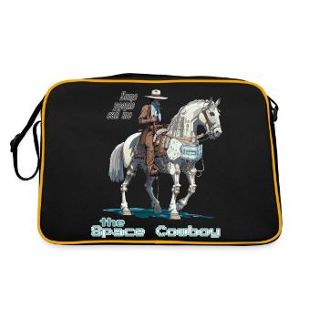 Space Cowboy - Retro Bag - black/gold - Back