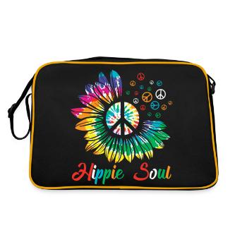 Paix de tournesol d’âme hippie - Sac Retro - noir/or - Dos