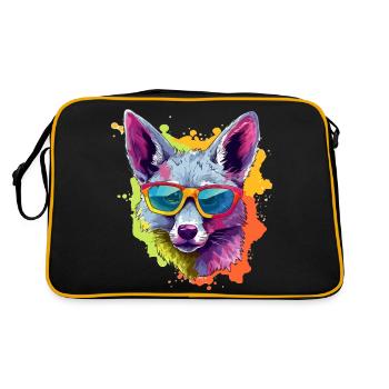 Léo le chacal à lunettes - Sac Retro - noir/or - Dos