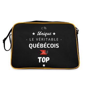 Le véritable Québécois au top - Sac Retro - noir/or - Dos
