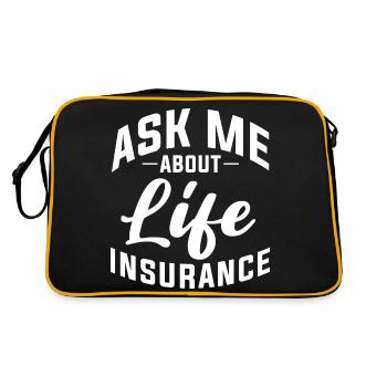 Posez-moi des questions sur l’assurance vie - Sac Retro - noir/or - Dos