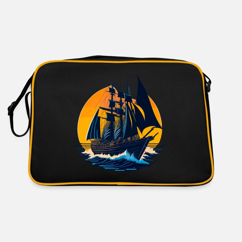 Segelboot Retro Tasche