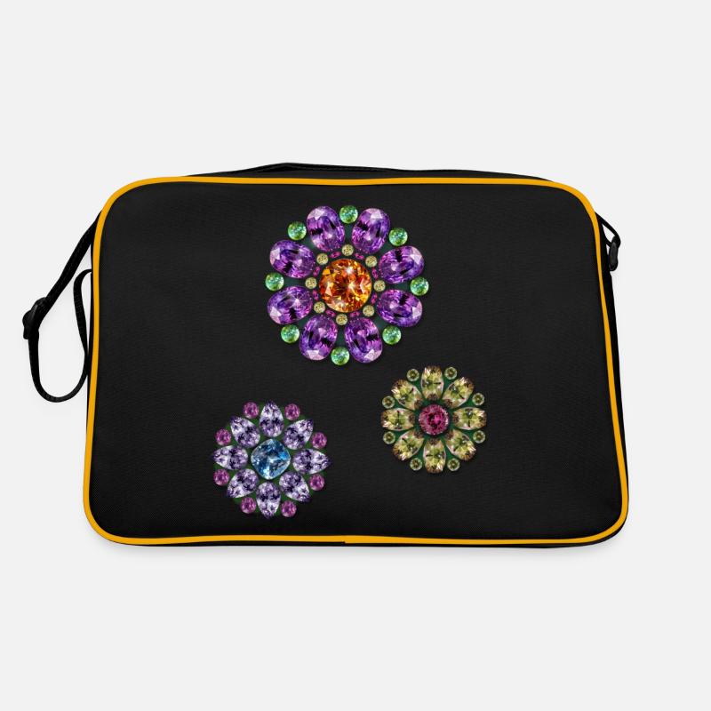 Edelstein-Blumen Retro Tasche