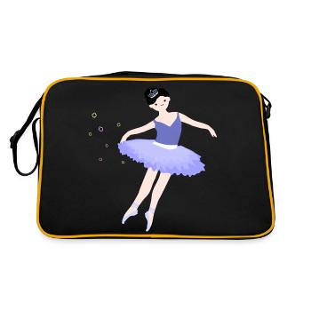 Ballerine fille 4 - Sac Retro - noir/or - Dos