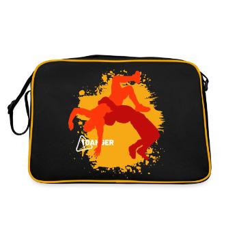 Ringen Danger - Retro Tasche - Schwarz/Gold - Hinten