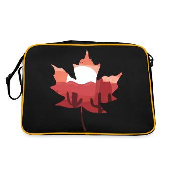 Leaf landscape - Retro Bag - black/gold - Back