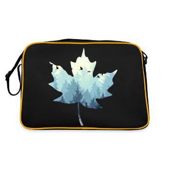 Leaf landscape - Retro Bag - black/gold - Back
